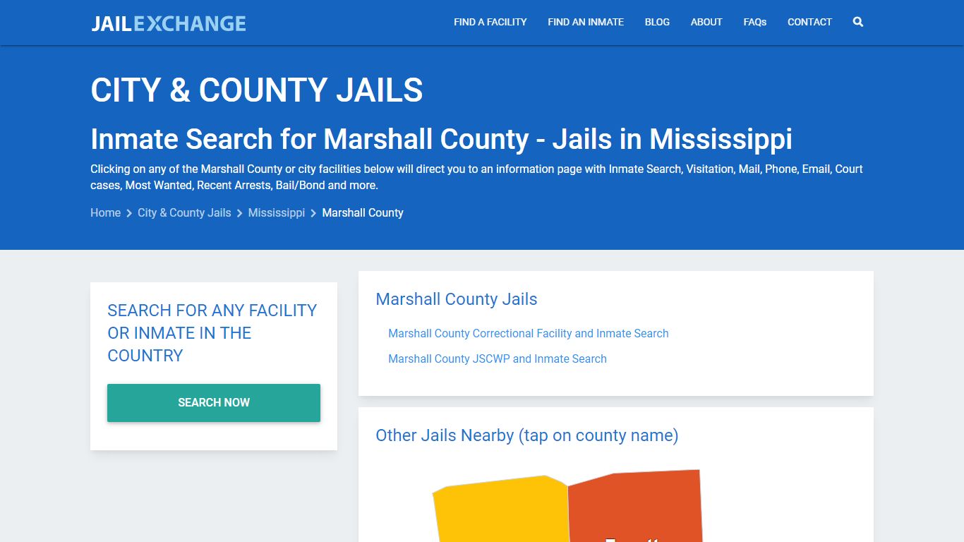 Inmate Search for Marshall County | Jails in Mississippi - Jail Exchange